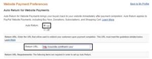 PayPal identity token - Auto Return & fill the Return url - how to line tips